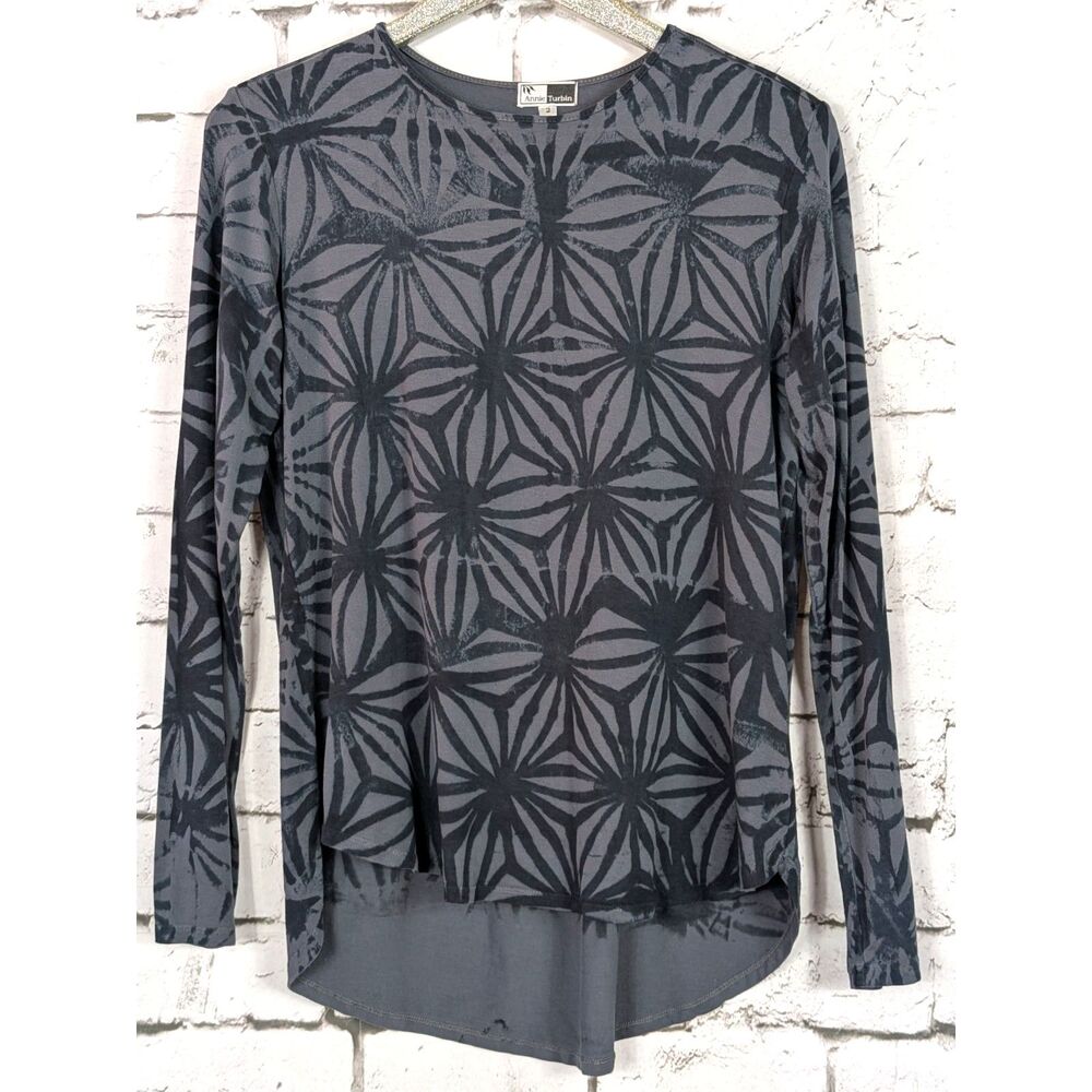 ANNIE TURBIN Jersey Knit Tunic Top Lagenlook Artsy Comfort Stretch 2 (Medium)